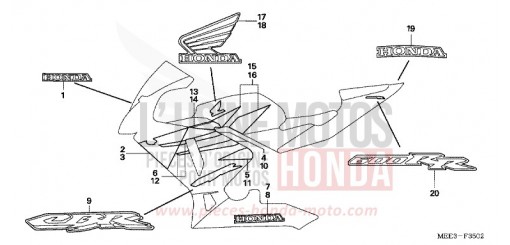 STREIFEN (3) CBR600RR6 de 2006